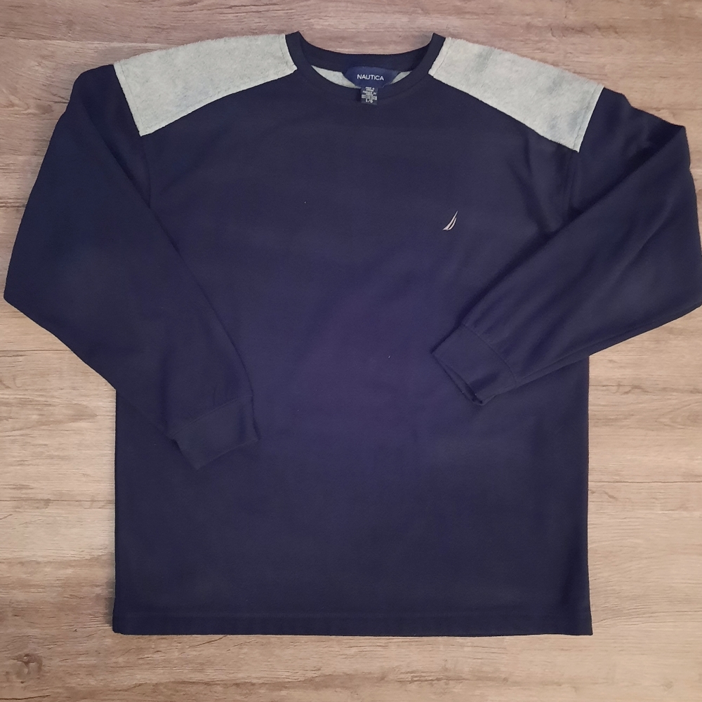 Nautica fleece size large Navy & Grey